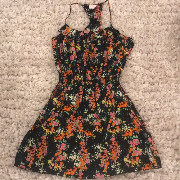 Parker Dresses & Skirts - Small Parker silk dress - black with warm florals